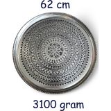 Binbir Trend 62 cm El Işlemeli Otantik Desenli Kalın Urfa Bakır Tepsi - KALAYLI-TPS455 - 5 lt