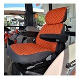 Binbir Trend Kubota Traktör Koltuk Kılıfı 3 Parça - Turuncu Deri