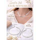 binbir xpress Çelik Kolye & Bileklik Set – Minimal Şık Kombin (Kararmaz) Anneler Gününe Özel Set