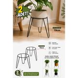 Binbirreyon 2 Adet 3 Ayaklı Metal Saksılık Saksı Taşıyıcı 19x20cm Siyah AH510