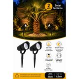 Binbirreyon 2 Adet Spot Güneş Enerjili Aydınlatma Bahçe Aydınlatması 33cm Solar AG021-2