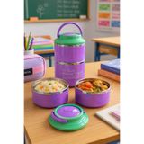 Binbirreyon 2 Katlı 304 Çelik Sefer Tası Yemek Kabı Lunch Box 660+400ml Sızdırmaz Kapak RB011