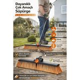 Binbirreyon Bahçe Süpürgesi Saplı Bahçe Süpürgesi Geniş 60CM Başlıklı 152CM Süpürge Islak Kuru Kullanım AB099