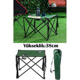 Binbirreyon Binbir Reyon Katlanır Kamp Masası Çantalı Bardak Gözlü Yeşil 46 cm x 46 cm x 38 cm HA041