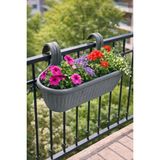 Binbirreyon Büyük Balkon Saksısı Askılı Saksı Balkon Demirine Asılan Saksı 53CM AH158 - Antrasit