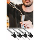 Binbirreyon Çelik Şişe Tıpası Damlatmaz Yağdanlık Şişe Ağızlık Şarap Dökücü Porsiyonlayıcı Adetli Set Ra803