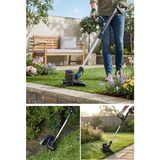 Binbirreyon Çim Biçme Makinesi Kenar Kesme Makinesi Tekerlekli 600W Teleskopik Kademeli 30CM AC010