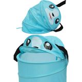 Binbirreyon Çocuk Animal Oyuncak Sepeti Çamaşır Sepeti Katlanabilir Kapaklı Yeşil 30X37CM PB034 - Mavi