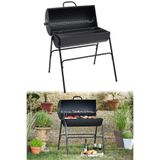 Binbirreyon Kapaklı Varil Mangal Barbekü Krom Kaplama Izgara 90x80cm AF080