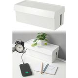 Binbirreyon Masa Üstü Kablo Düzenleyici Kutu Şarj Priz Kutusu 32x14x12cm SC013