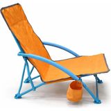 Binbirreyon Plaj Sandalyesi Katlanır Çantalı Kamp Sandalyesi Yere Yakın Sandalye 68CM AA360-361 - Turuncu