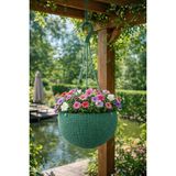 Binbirreyon Rattan Askılı Saksı 26CM Çiçek Saksısı AH164 - Yeşil