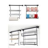 Binbirreyon Tezgah Arası Askılı Düzenleyici Raf Baharatlık Folyoluk Havluluk 2 Askı Barlı 67cm RD067