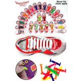 Binbirreyon Young Laces Yeni Nesil Silikon Ayakkabı Bağcığı 14 Adetli Set Bağcık Bağlamaktan Kurtarırta007