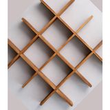 BinbirSanat Ahşap Dekoratif Çoklu Duvar Rafı, Kitaplık, Doğal Ahşap, 64x64x9 cm, Duvara Monte, Kare, Dekoratif Tasarım.%100 Çam Ağacı.