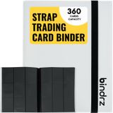 bindrz 360 Ticaret Kartları için 9 Cep Askı Bağlayıcı Albümü | Yandan Yükleme Cepleri Klasörü | CCG TCG MTG ve Spor Kartları için Arşiv Güvenli Malzeme (Beyaz)