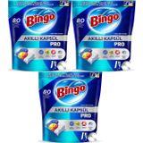 Bingo Akıllı Kapsül Pro Bulaşık Makinesi Deterjanı Tableti 240 Adet Limon Kokulu (3Pk*80)