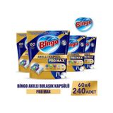 Bingo Akıllı Kapsül Pro Max Bulaşık Makinesi Deterjanı Tableti 4 x 60'lı