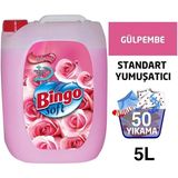 Bingo Bingoo Soft 5 Lt Yumuşatıcı Gül Pembe Kokusuyla 100 Yıkama Kapasitesi Sunar
