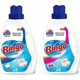 Bingo Çamaşır Deterjanı Beyaz Ve Renkliler Amber ve Beyaz Sabun 2600 ml 2 li Set
