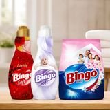 Bingo Çamaşır Seti 3'Lü Paket Matik Deterjan 3 Kg + Soft Lovely Sensitive Konsantre Yumuşatıcı 960 Ml
