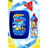 Bingo Elde Yıkama Sıvı Bulaşık Deterjanı 2'li Paket 4 kg Alana + 730 ml Süper Limon Etkisi