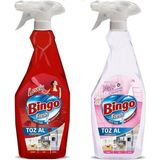 Bingo Fresh Toz Al Set 750 ml +750 ml Yüzeyler İçin Lovely ve Mili Yüzüm Kokusuyla Etkili Temizlik