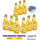 Bingo Konsantre Çamaşır Yumuşatıcısı Nergis 1440 ml x 9 Adet