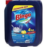Bingo Limon Kokulu Bulaşık Sıvısı 4 Litre Elde Yıkama Güçlü Yağ Çözme Özelliği - 4 lt