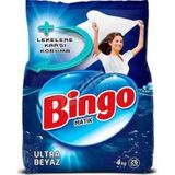 Bingo Matik Ultra Beyaz 4 kg Konsantre Toz Çamaşır Deterjanı 10 Yıkama Leke Çıkarma Gücü