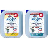 Bingo Oksijenli Çamaşır Suyu 4 Lt Limon ve Okaliptus 2 Li