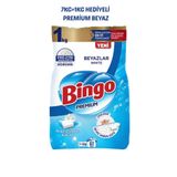 Bingo Premium Toz Çamaşır Deterjanı BEYAZLAR 7 Kg + 1 Kg Bedava