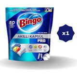 Bingo Pro Akıllı Kapsül Bulaşık Makinesi Deterjanı Tableti 50'li - (1 Adet)