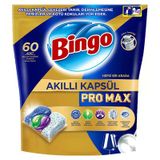 Bingo Pro Max Bulaşık Tableti 60Lı Güçlü Yağ Çözme Ve Akıllı Kapsül Teknolojisi 5'Li Avantaj Paketi