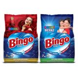 Bingo Renkli ve Renkli Beyaz Toz Çamaşır Deterjanı 7 Kg 2’li Av Pkt