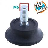Bingo Rotil Ayak M6 Civatalı 6 Mm Siyah Profil Yükseltme Ayağı 2.5 Cm ( 10 Adet)