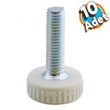 Bingo Rotil Ayak M6 Civatalı Mm Beyaz Profil Yükseltme Ayağı 2.5 Cm ( 10 Adet)