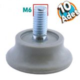 Bingo Rotil Ayak M6 Civatalı Mm Gri Profil Yükseltme Ayağı 2.5 Cm ( 10 Adet)