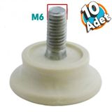 Bingo Rotil Ayak M6 Civatalı Mm Krem Profil Yüksletme Ayağı 2.5 Cm ( 10 Adet)