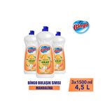 Bingo Sıvı Elde Bulaşık Deterjanı Mandalina 1500ml X 3 Adet