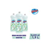 Bingo Sıvı Elde Bulaşık Deterjanı Sensitive 650ml X 3 Adet