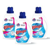 Bingo Sıvı Performans Çamaşır Deterjanı Amber Çiçeği 2600 ml 3lü