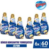 Bingo Soft Konsantre Çamaşır Yumuşatıcısı Lilyum 1440 ml X 6 Adet - 1,44 lt