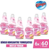 Bingo Soft Konsantre Çamaşır Yumuşatıcısı Mutlu Yuvam 1440 ml X 6 Adet - 1,44 lt