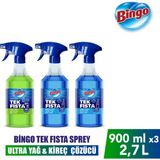 Bingo Sprey Yağ Çözücü 900 MLX2 + Bingo Sprey Kireç Sökücü 900 MLX1