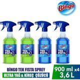 Bingo Sprey Yağ Çözücü 900 MLX2 + Bingo Sprey Kireç Sökücü 900 MLX2