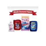 Bingo Toz Çamaşır Deterjanı 10Kg Mutluy.+Yumuşatıcı 5 Lt Lovely+Bulaşık Sıvısı 4 Kg+ Yüzey T. 2.5 Lt