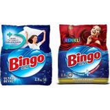 Bingo Ultra Beyaz ve Renkli Toz Çamaşır Deterjanı 1,5 kg 2 li Set