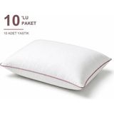 Binna Soft Cloud Support Biyeli Yastık 10'li Paket 50X70 cm 1100 gr Boncuk Silikon Elyaf Dolgulu - Gül Kurusu - 50 x 70 cm