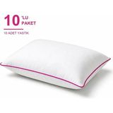 Binna Soft Cloud Support Biyeli Yastık 10'li Paket 50X70 cm 1200 gr Boncuk Silikon Elyaf Dolgulu - Fuşya - 50 x 70 cm